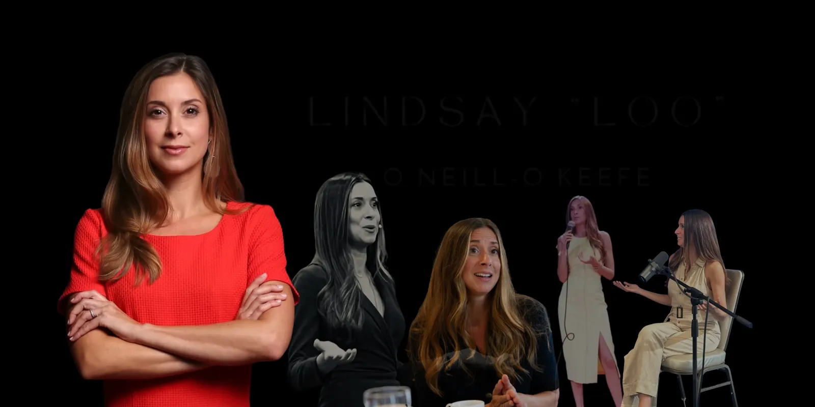 Lindsay Loo on stage, on podcasts and at events